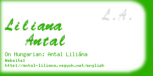 liliana antal business card
